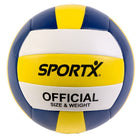 Volleybal 22 cm wit geel blauw mat TPU