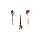 Dart set steeltip brass 3 stuks met opbergbox