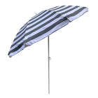 Outdoor Parasol Stripes 180 cm Grey/White