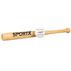 Sportx Baseball Wooden Bat + Ball