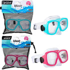 Zwemmasker junior 8-12 jaar blauw roze