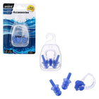 Neusclip en oordoppen blauw silicone