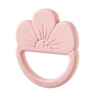 Bijtring bloem roze silicone