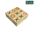 Houten boter kaas en eieren spel 7x7x7 cm