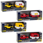 Speelgoed auto met caravan 1:50 assorti