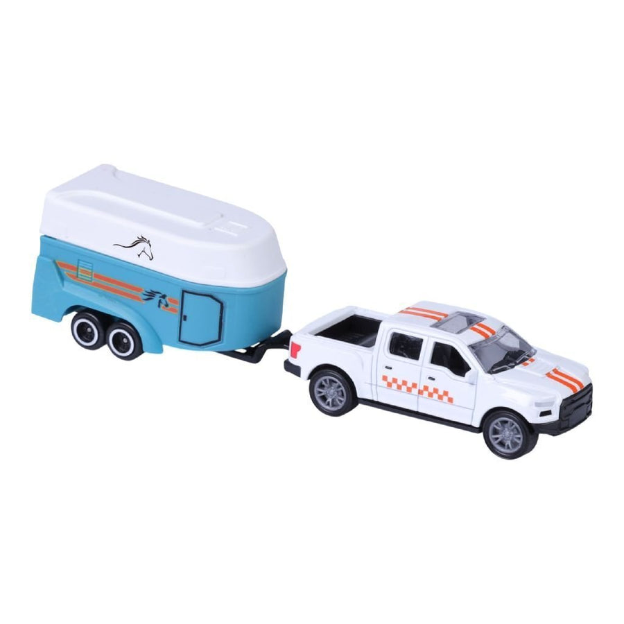 City Car Collection Die-Cast Pick-Up Met Paardentrailer 1:50 Assorti