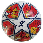Voetbal 21 cm PVC wit rood geel