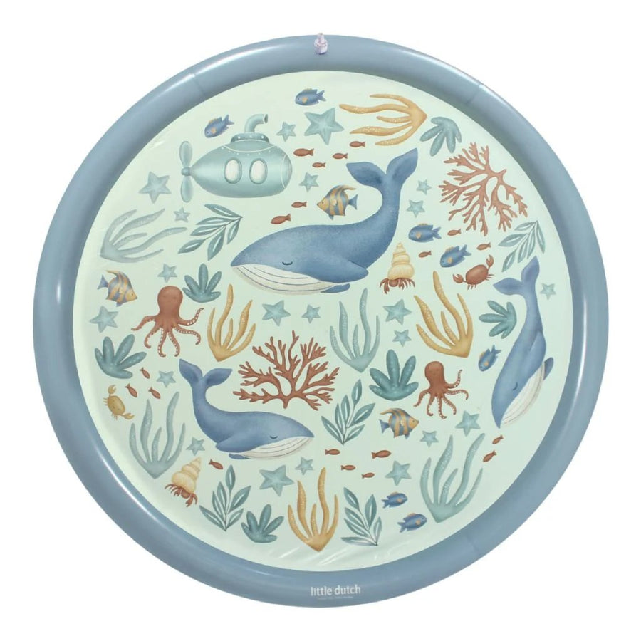 Little Dutch Ocean World Sprinklermat 150 Cm Blauw