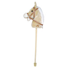 Stokpaard pluche 100 cm beige met geluid