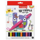 Bruynzeel Triple Felt Tip Pens 10 Pieces