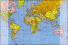 Bureauonderlegger 579x379 cm wereldkaart