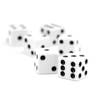 Expres Cm-K009 Dice Set A 6 Pieces Cream/White