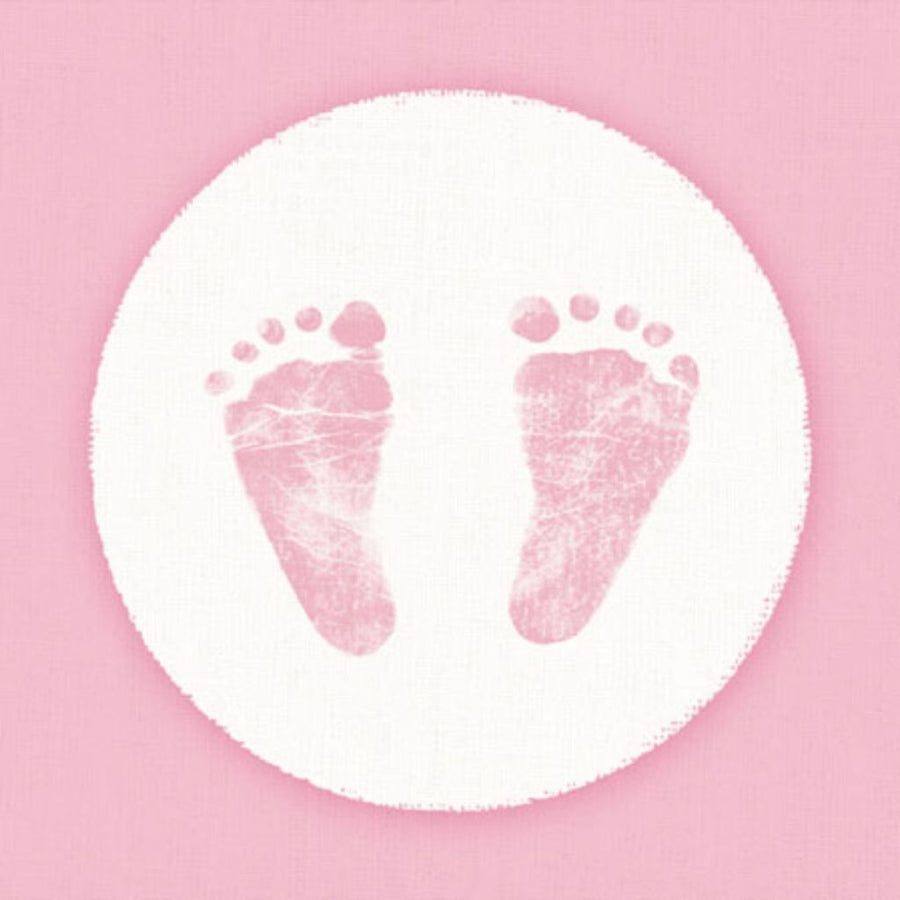 Basic Servetten Baby Voetjes Meisje 25 Cm 20 Stuks