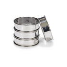 Patisse Flan Ring Set of 4 8 cm Stainless Steel