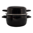 Mosselpan emaille 24 cm zwart