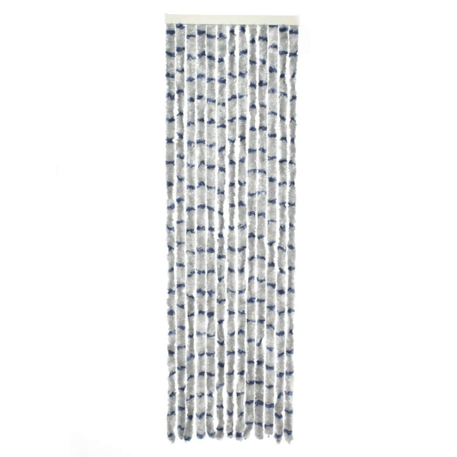 Travellife Vliegengordijn Chenille Stripe 185X56 Cm Grijs en blauw