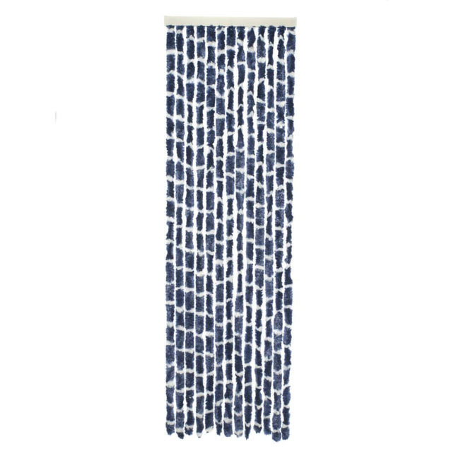 Travellife Vliegengordijn Chenille Stripe 185X56 Cm Blauw en wit