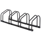 Fietsenrek 4 fietsen 100 cm metaal zwart vloer/wandmontage