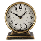 Wandklok 13x6.5x15 cm goud metaal