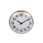Wandklok 43 cm messing metaal