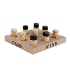 Tic Tac Toe Wine bord 15x15 cm hout kurk