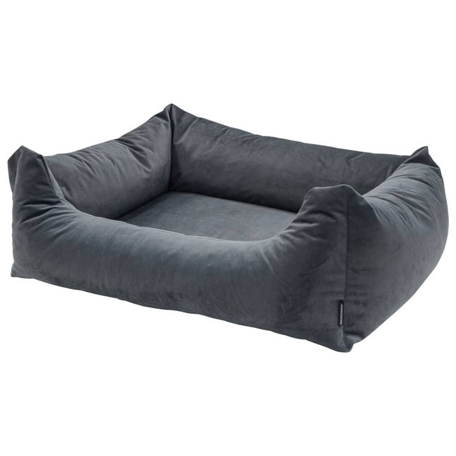 Hondenbed Velvet 100 x 80 x 25 cm Grijs