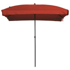 Parasol Patmos Luxe rechthoekig 210x140 cm steenrood Rood