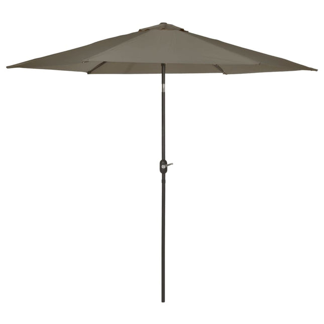 Parasol Tenerife rond 300 cm grijs Grijs