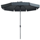 Parasol Flores Luxe rond 300 cm grijs Grijs