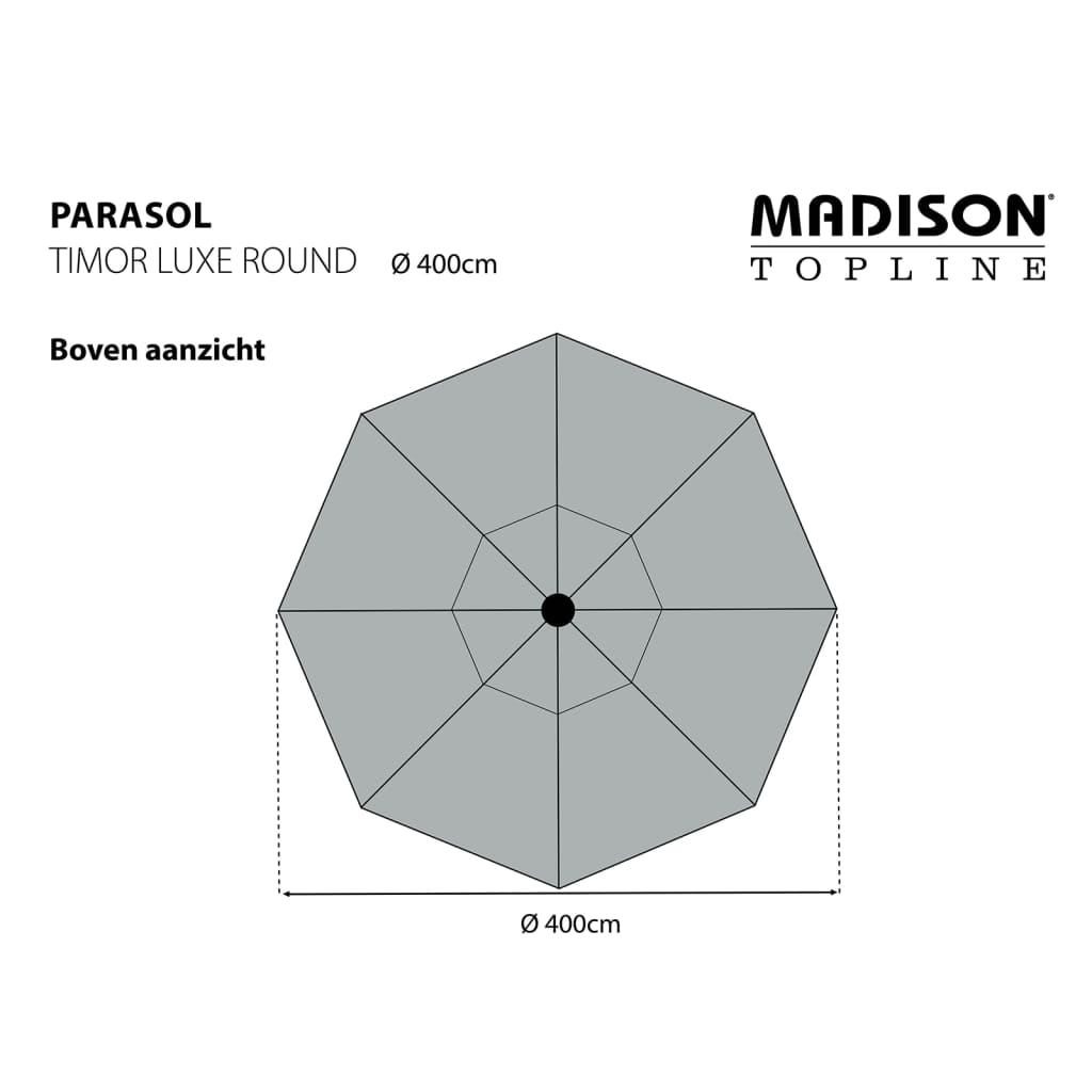 Parasol Timor Luxe 400 cm PAC8P015 Taupe