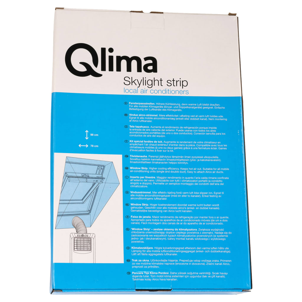 Qlima Raammontageset Wkr 01 Voor Draagbare Airconditioner Grijs