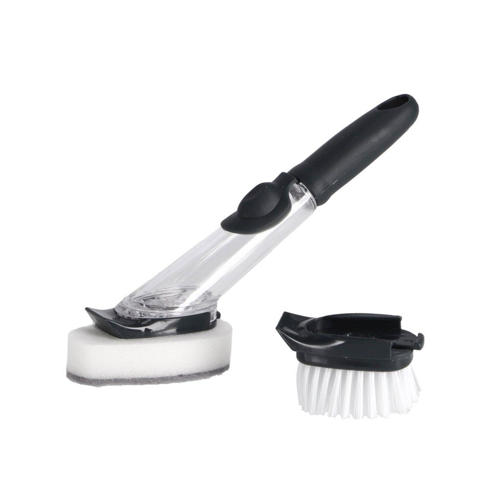 Overige Merken Aqua Laser Afwasborstel Met Dispenser + Schuurspons Zwart/Wit