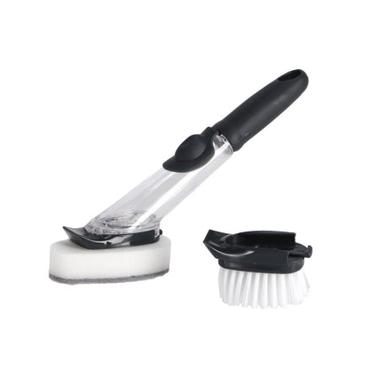 Overige Merken Aqua Laser Afwasborstel Met Dispenser + Schuurspons Zwart/Wit