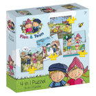 Puzzelset 4-16 stukjes Fien en Teun