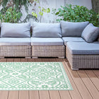 Esschert Design Buitenkleed 182X122 Cm En Wit Groen