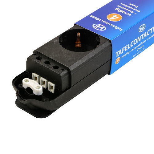 Vb 41176 Tafelcontactdoos 4-Voudig + Ra Zonder Snoer Zwart