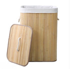 Wasmand bamboe 72L met deksel naturel