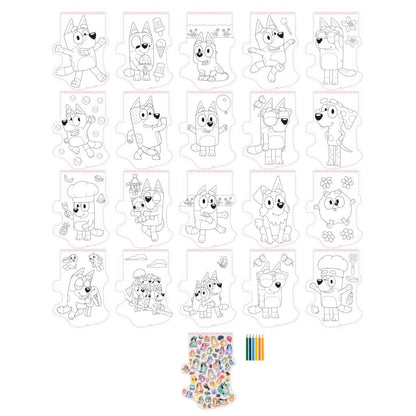 Bluey Kleurblok Met 6 Potloden + 57 Stickers