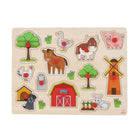 Engelhart Wooden Knob Puzzle Farm 12 Pieces