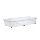 Iris Storage Box with Wheels 38L 40X80X15 cm Transparent/White