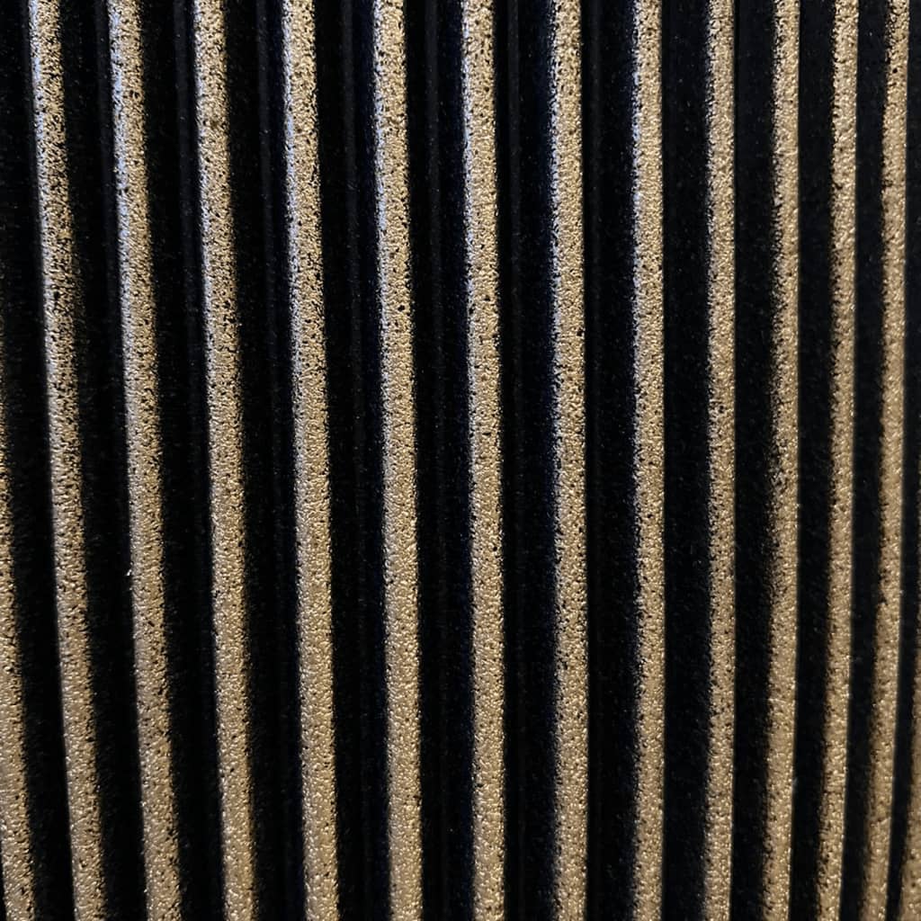 Capi Bloempot Groove Elegant 34X46 Cm Zwart En Goudkleurig