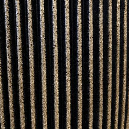 Capi Bloempot Groove Elegant 34X46 Cm Zwart En Goudkleurig