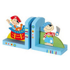 Boekensteunen hout piraten set 13x14x9.5 cm