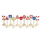 Houten verkeersborden 12 stuks