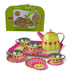 Kinderservies metaal theeset met koffer