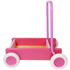 Houten duwwagen roze 48x28x11 cm