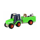 Simply For Kids Wooden Tractor + Trailer And Animals