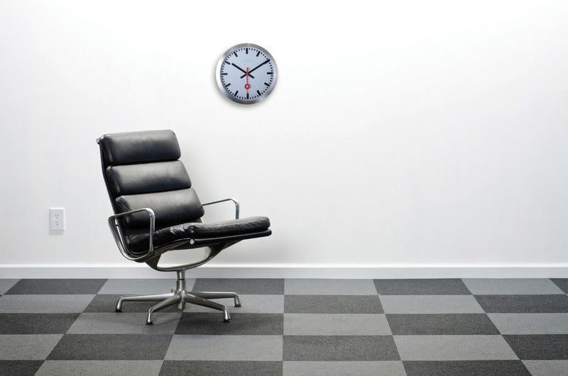 Nextime Ne-3999Ar Wandklok Dia. 35 Cm, Geborsteld Aluminium, 'Station'