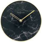 Nextime Ne-5222Zw Table Clock Marble Table Dia 20Cm Glass Black