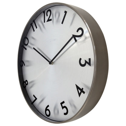 Nextime Ne-3289Gs Metalen Wandklok - 40Cm -Stille Klok - Metaal - &Quot;Reflection&Quot;